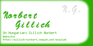 norbert gillich business card